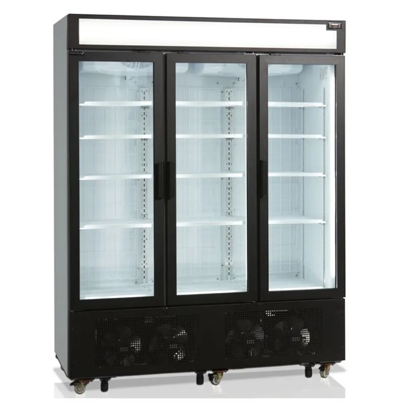 Vitrine Congélateur 3 Portes Vitrées avec Canopée  - 891 L