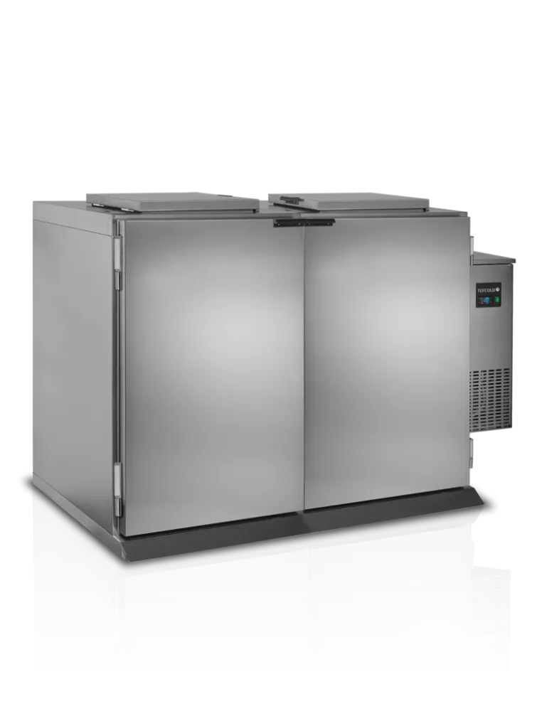 Poubelle Réfrigérée Ventilé en Inox - 2 Portes  - 120 L