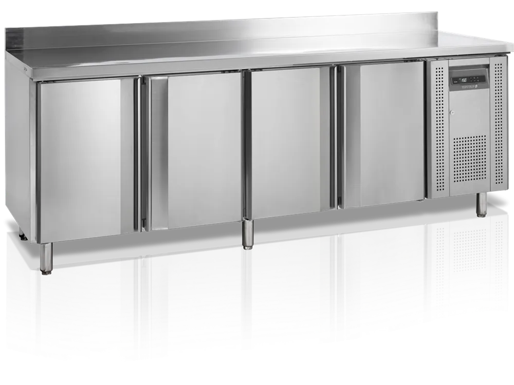 Refroidisseur de Comptoir à Snacks avec Dosseret - 4 portes - 460 L