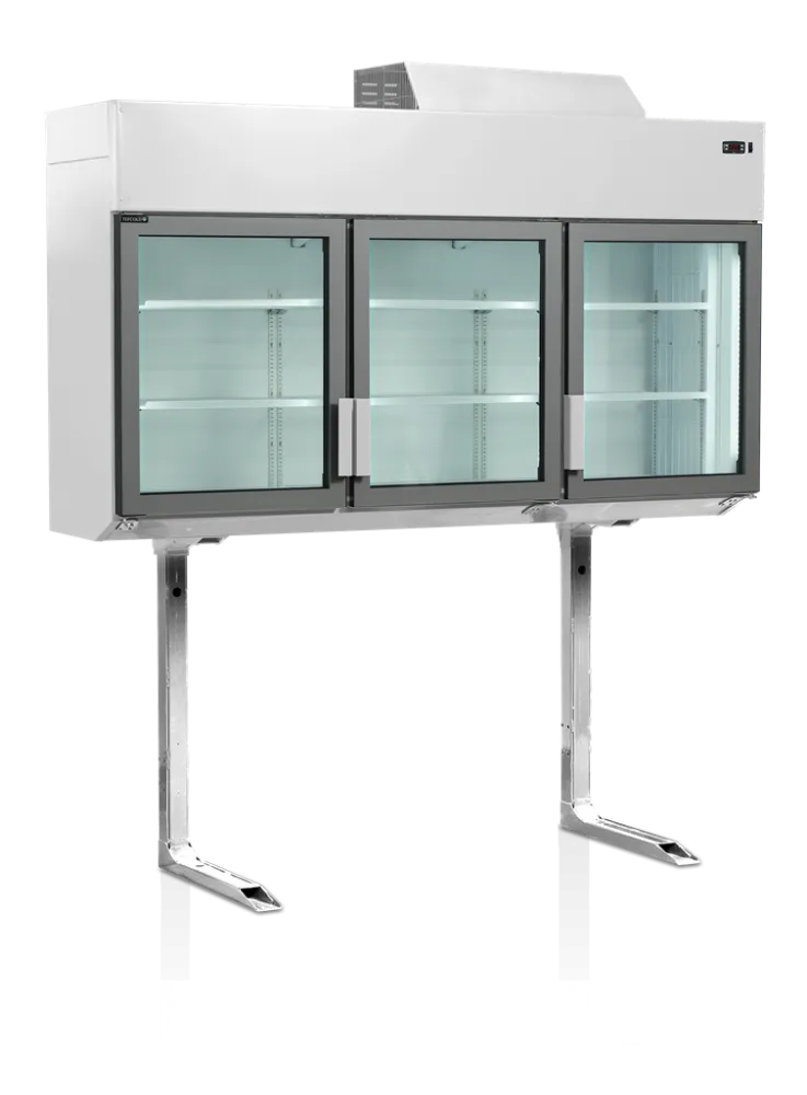 Congélateur Armoire Mural de Supermarché Blanc - 3 Portes - 545 L