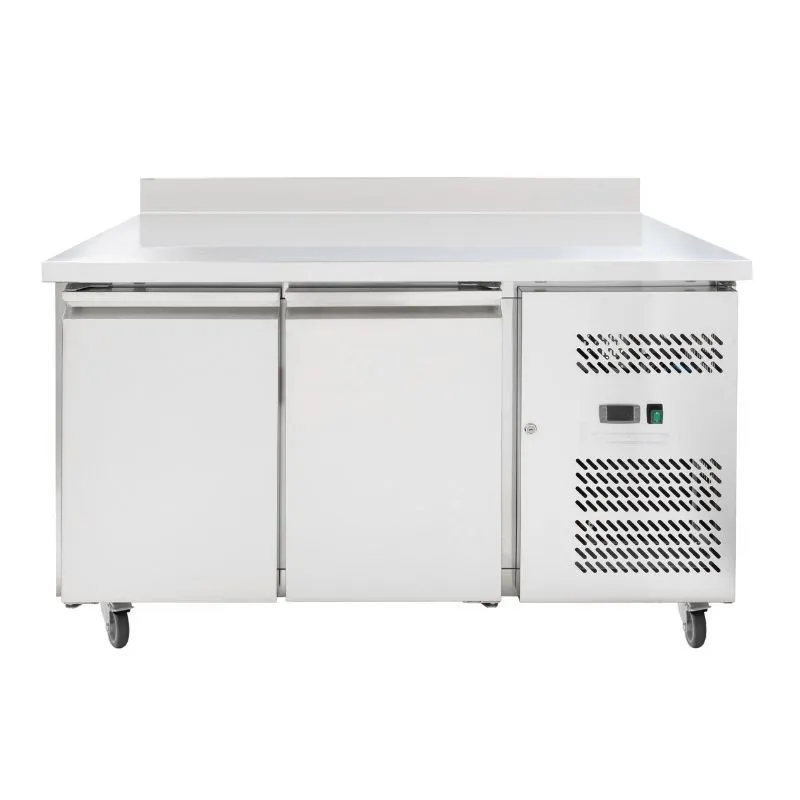 Table Réfrigérée 2 Portes GN 1/1 - Profondeur 700 avec Dosseret