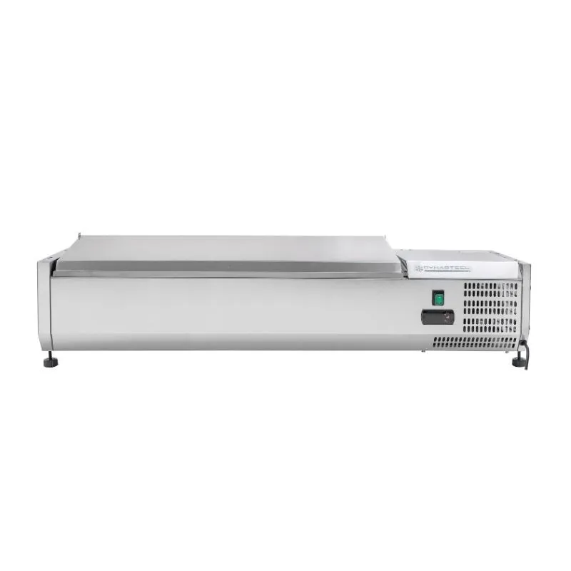 Saladette Réfrigérée à Poser Couvercle Inox - 5 x GN 1/4