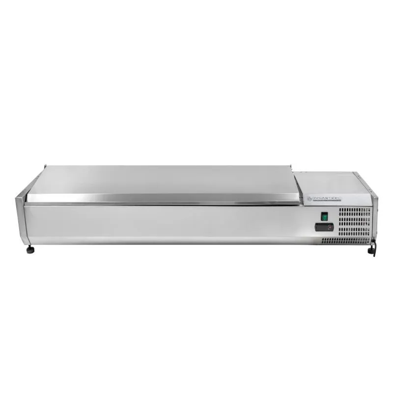 Saladette Réfrigérée à Poser Couvercle Inox - 7 x GN 1/4
