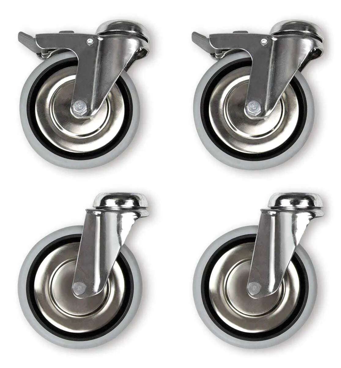 Lot de 4 Roues pour tables inox