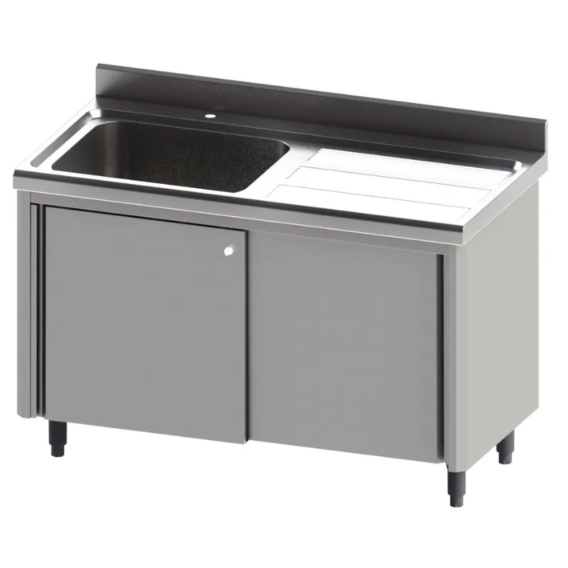 Meuble Plonge 1 Cuve Egouttoir à Droite - Profondeur 700