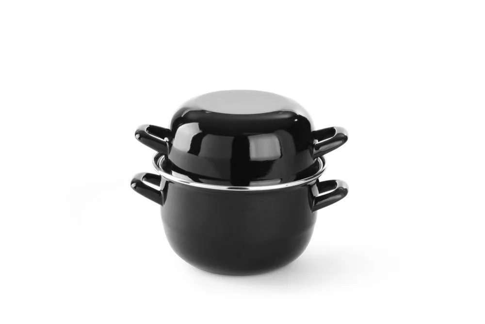 Cocotte à Moules Émaillée avec Couvercle - 2,3 L