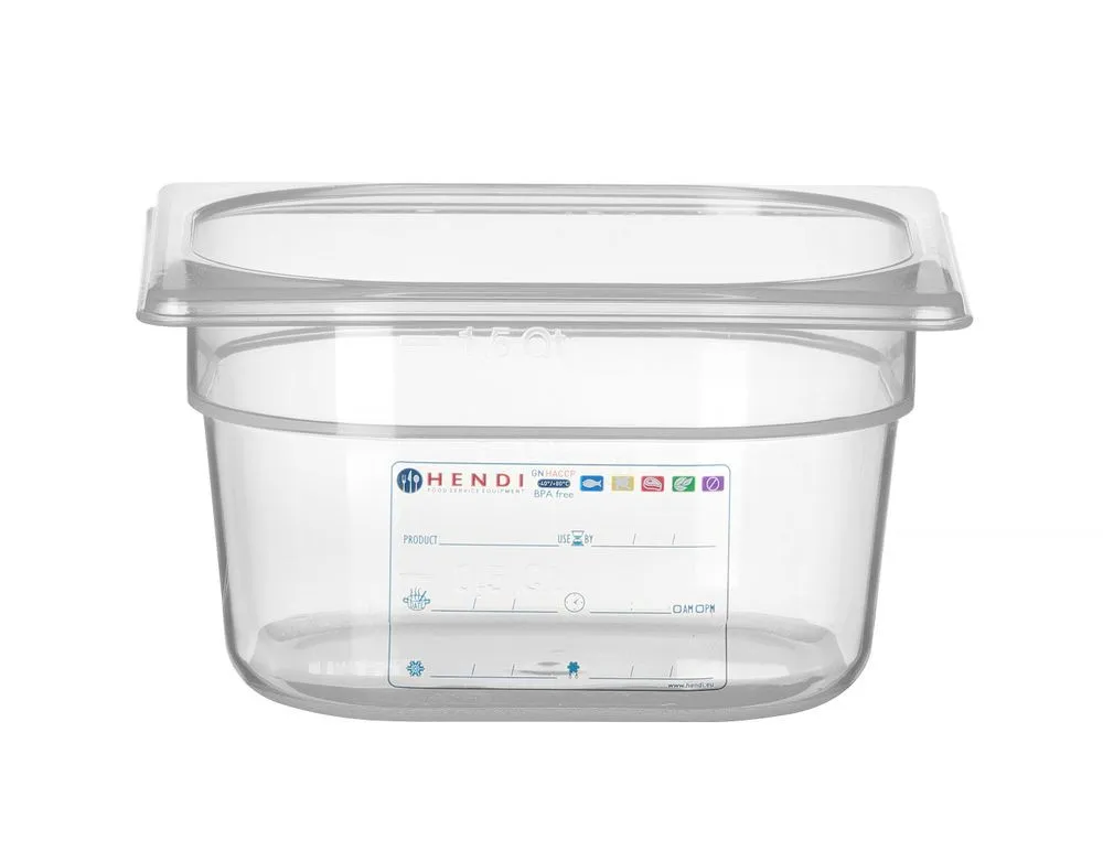 Boîte de Stockage Gastronorme GN 1/6 - 1,6 L - H 100 mm