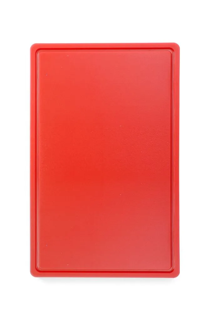Planche à Découper HACCP - GN 1/1 - Rouge - 15 mm d'Epaisseur