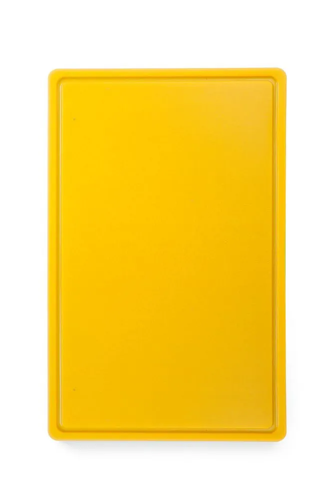 Planche à Découper HACCP - GN 1/1 - Jaune - 15 mm d'Epaisseur