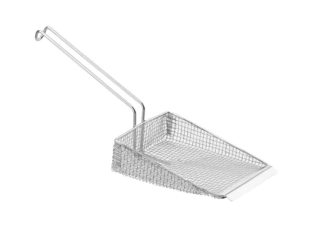 Pelle à Frites en Inox - Double Grillage - 225 x 175 mm