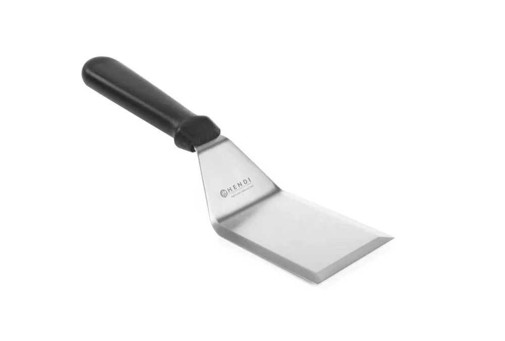 Spatule à Hamburger Coudée Inox avec Manche en PP - 14,3 cm