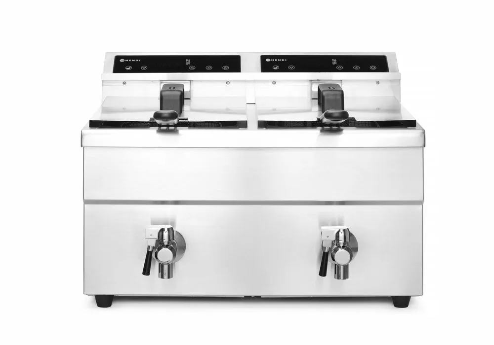 Friteuse à Induction avec Robinet de Vidange - 2 x 8 L