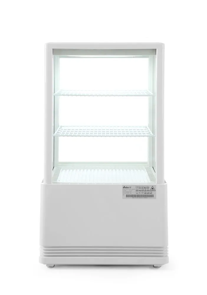 Vitrine Réfrigérée Noire 4 Faces Vitrées - 58 L
