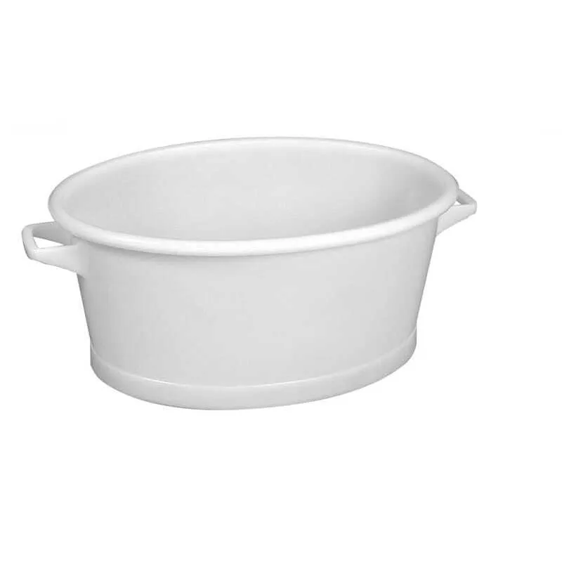 Baquet Ovale Fond Renforce 60L Blanc