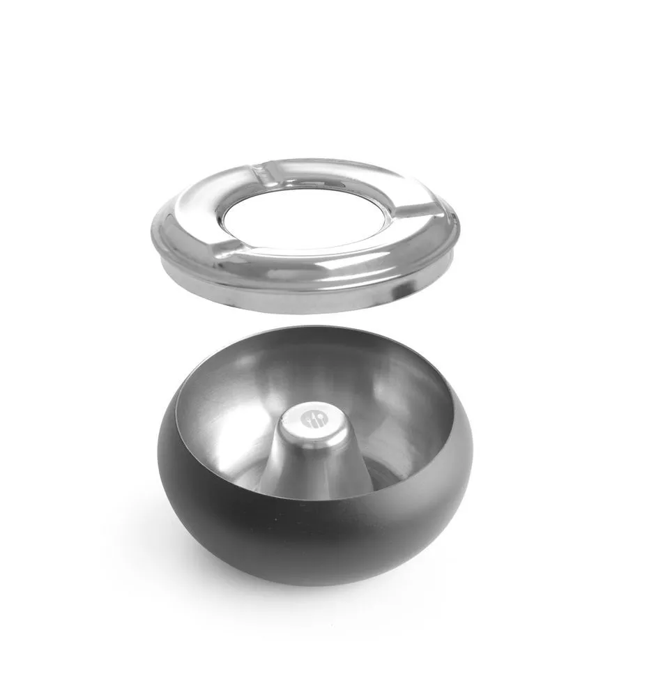 Cendrier de Terrasse Noir - 105 mm de Diamètre