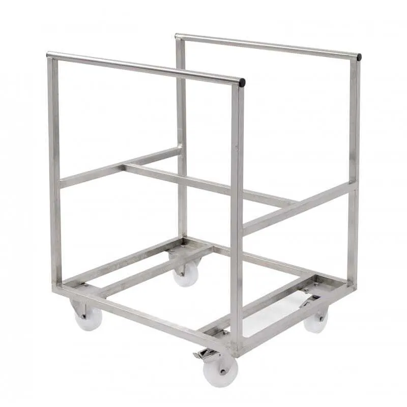 Chariot Inox pour Bac Grand Volume Semi-Cylindrique