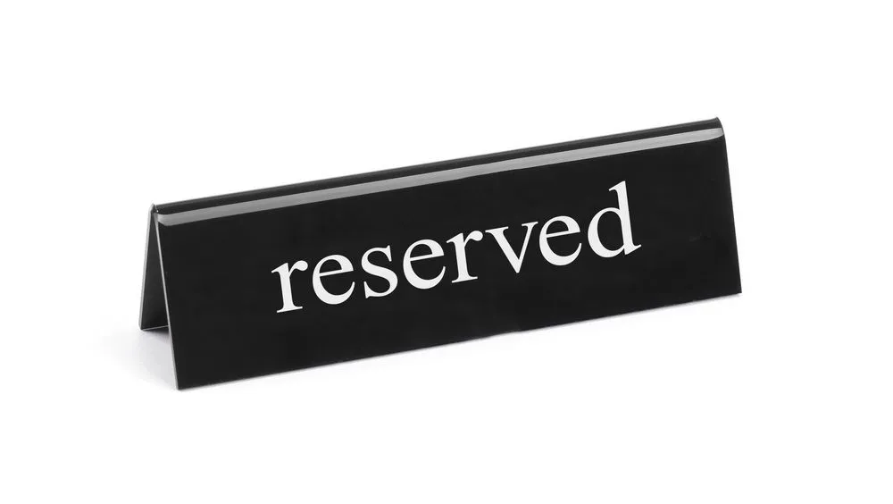 Chevalet de table "reserved"