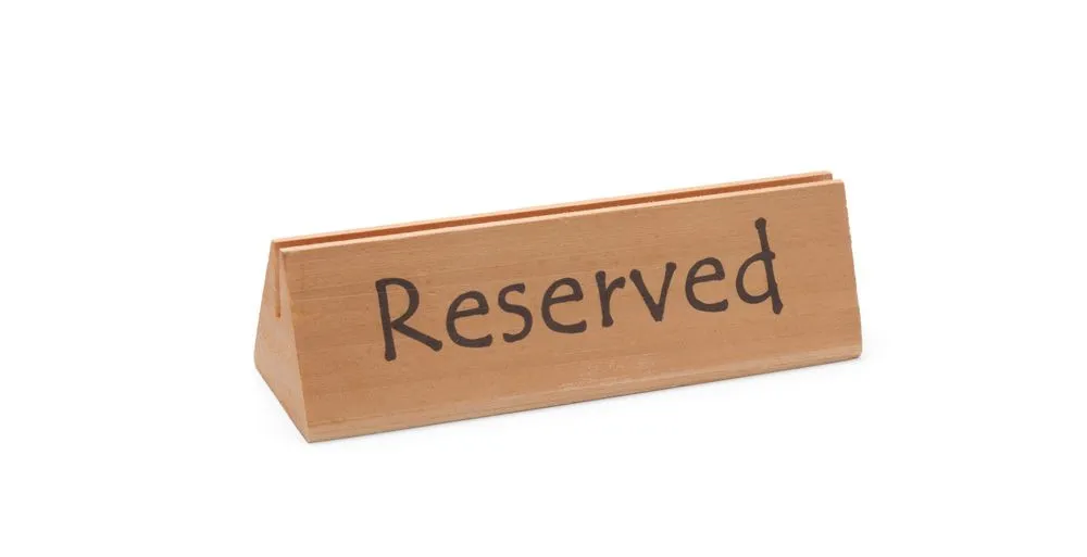 Chevalet de Table Réservé en Bois