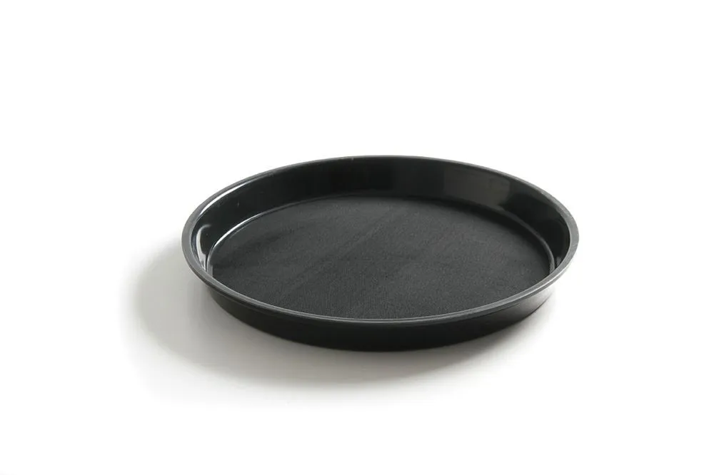 Plateau Rond à Bord Haut en Polypropylène - Noir - 360 mm de Diamètre
