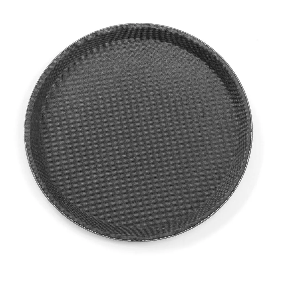 Plateau Rond en Polypropylène - Noir - 410 mm de Diamètre