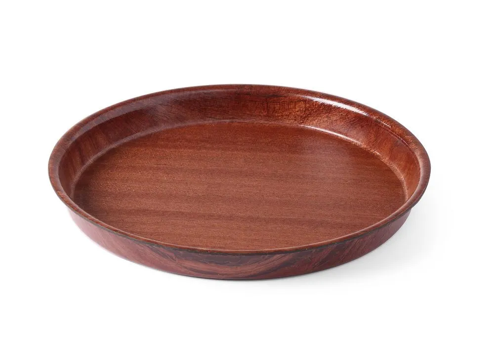 Plateau Woodform Rond à Bord Haut - 420 mm de Diamètre