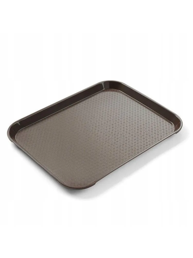 Plateau Rectangulaire Fast Food - Petit Modèle 265 x 345 mm - Marron