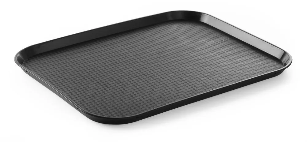 Plateau Rectangulaire FastFood - Grand Modèle 450 x 350 mm - Noir