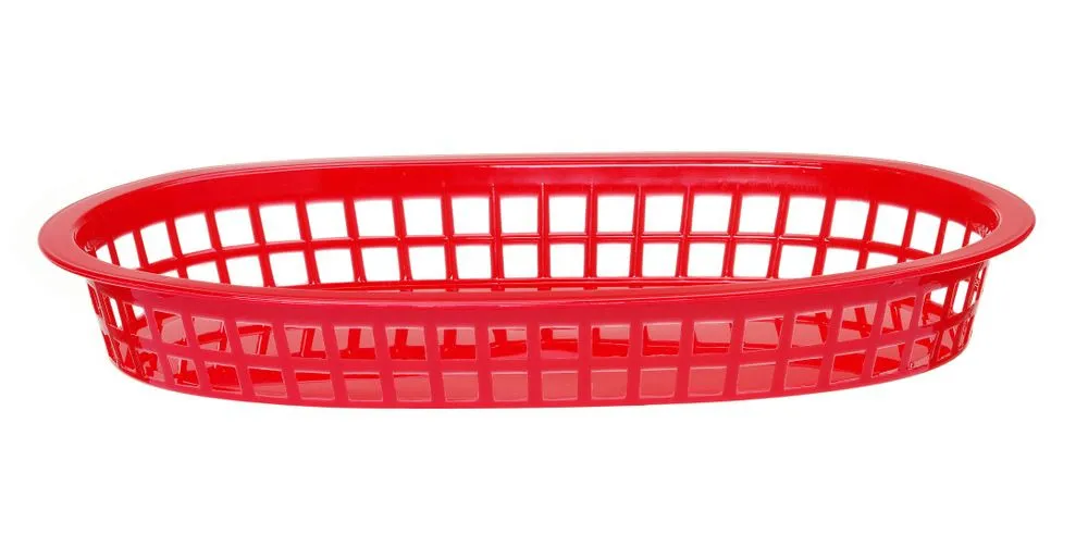 Panier de Service Fast-Food - Rouge - Lot de 6