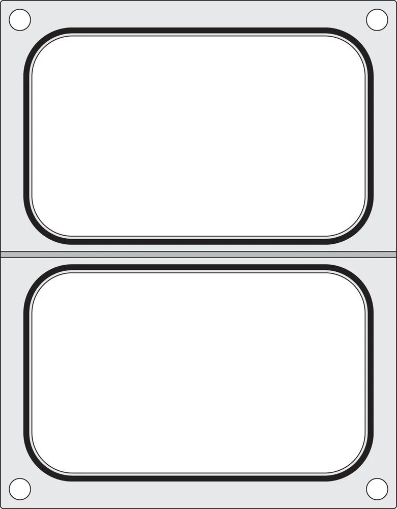Matrice de Scellage pour Scelleuse Manuelle - 2 Compartiments 178 x 113 mm