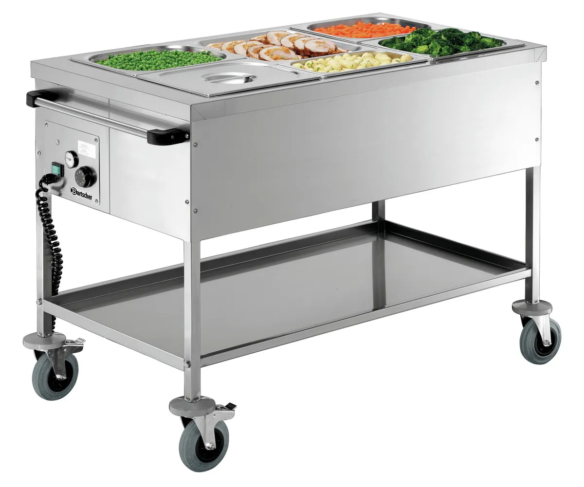Chariot à Bain-Marie Sans Eau - 3 GN 1/1