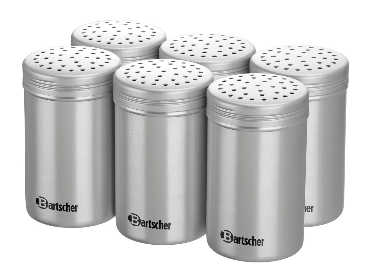 Lot de 6 Salières en Aluminium - 11 cm
