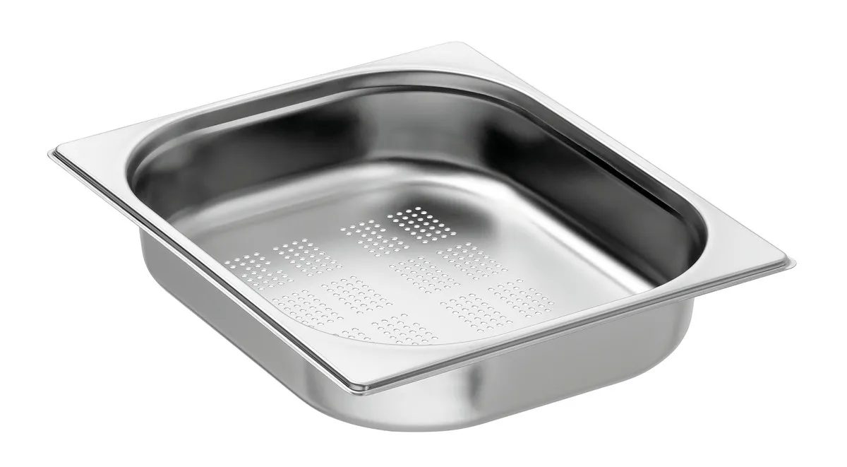 Bac Gastro GN 1/2 Perforé Inox - Profondeur 65 mm - 4 L