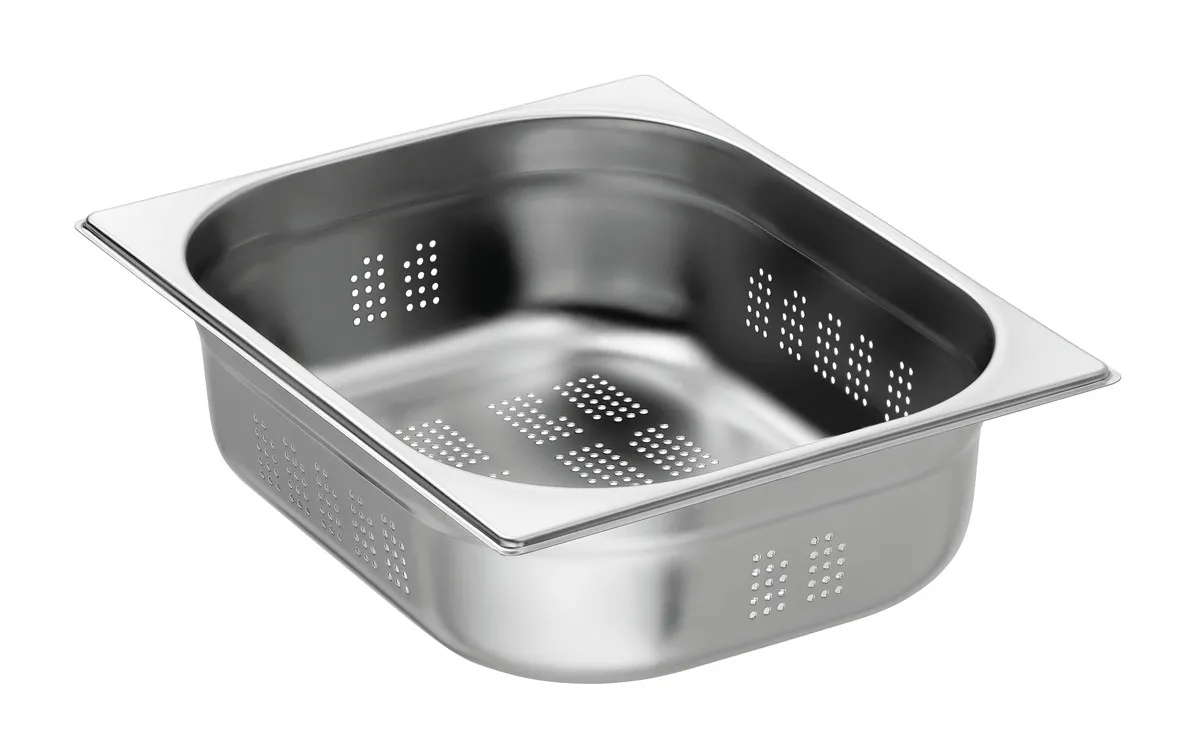 Bac Gastro GN 1/2 Perforé Inox - Profondeur 100 mm - 6,5 L