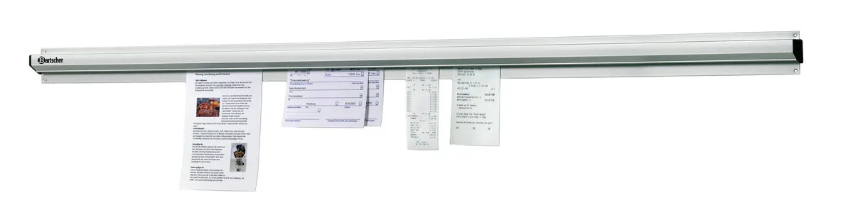 Pince Porte-Fiches Murale Aluminium - 910 mm