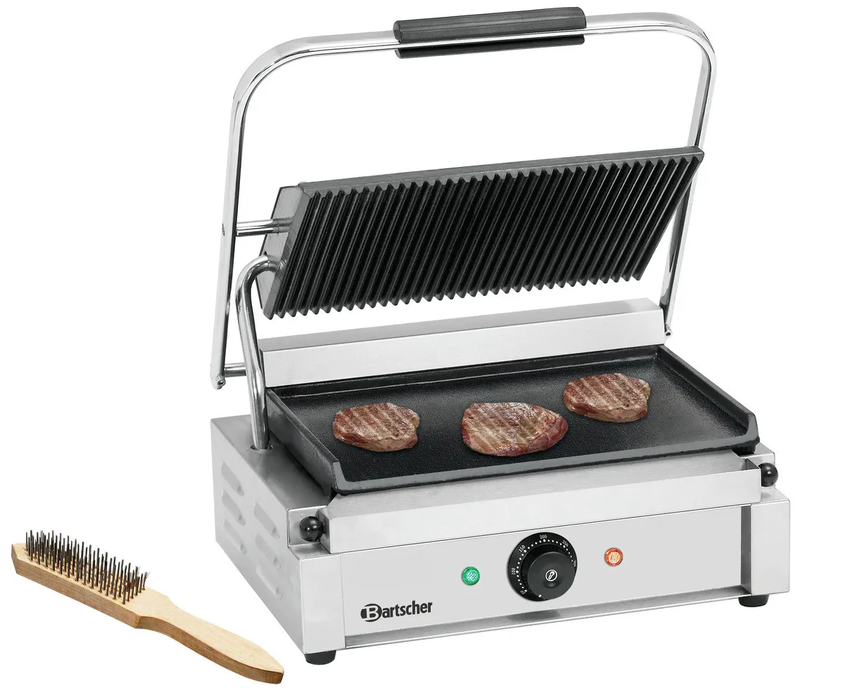 Grill Panini de Contact - Plaques Lisse et Rainurée