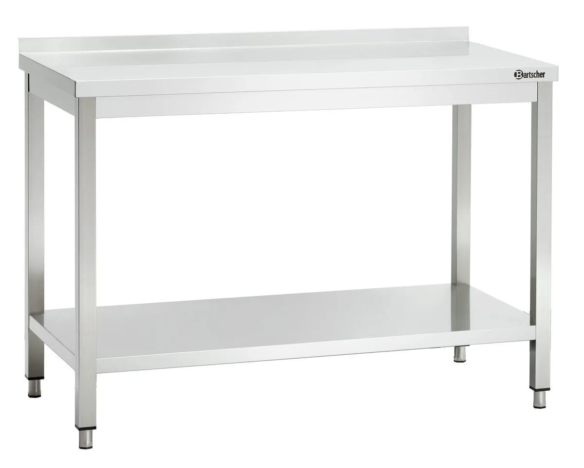 Table Inox avec Dosseret - L 1200 x P 600 mm