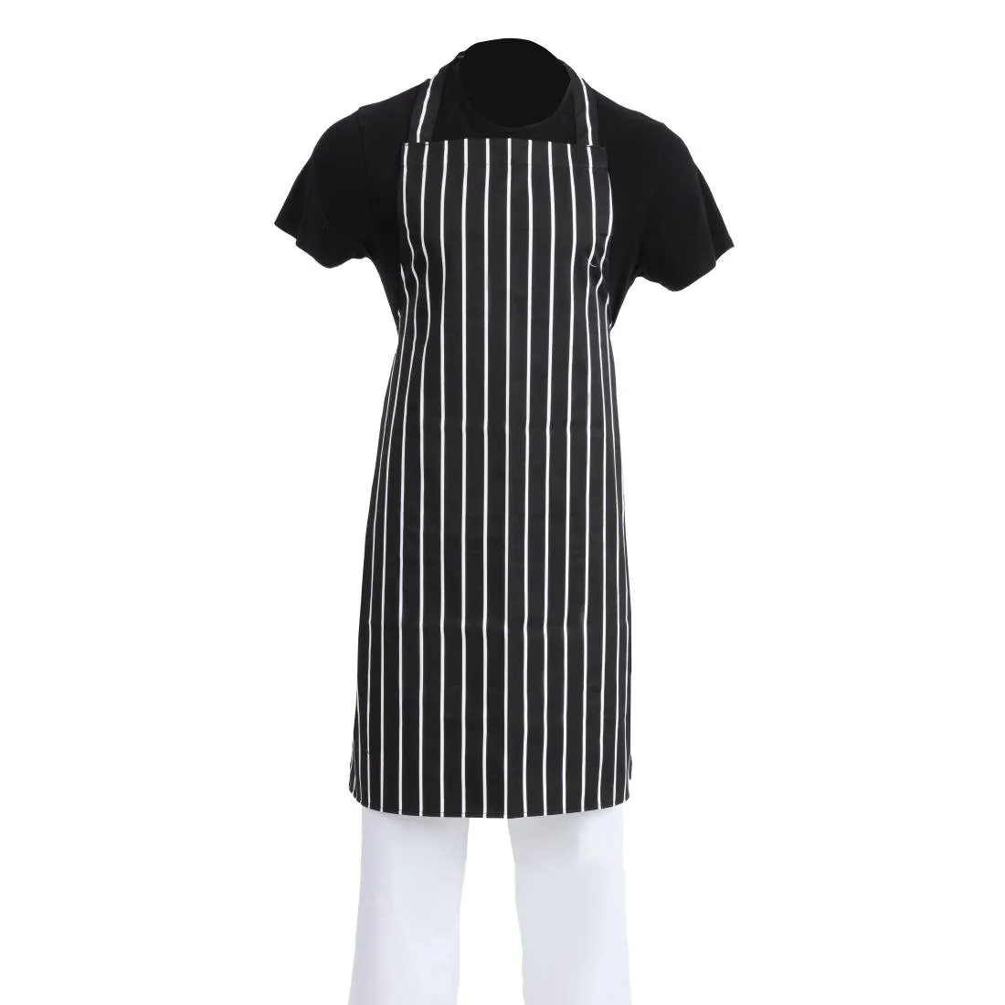 Tablier de Cuisine Rayé Noir et Blanc - 970 x 760 mm