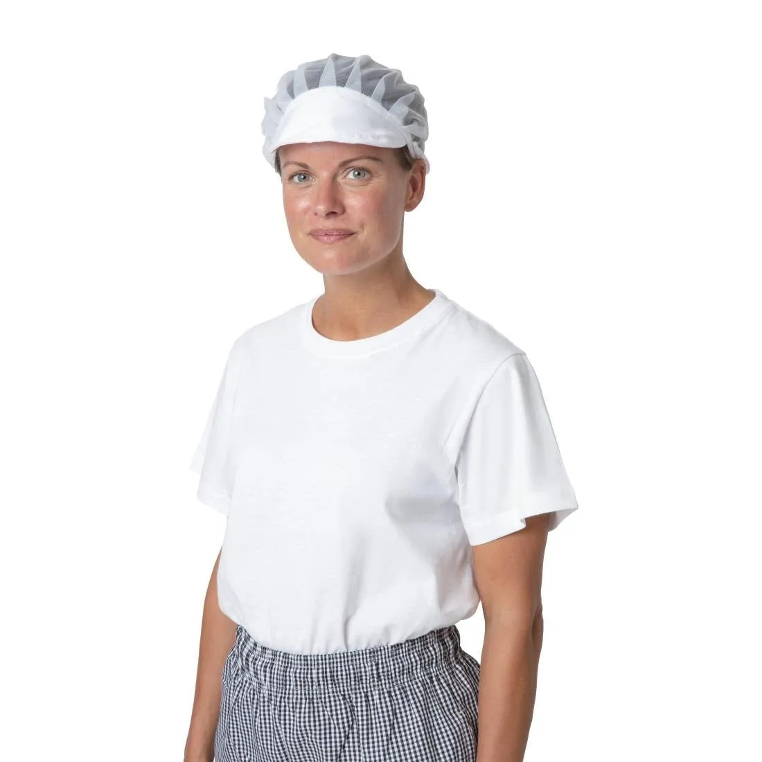 Charlotte à Visière Blanche en Nylon - Taille Unique