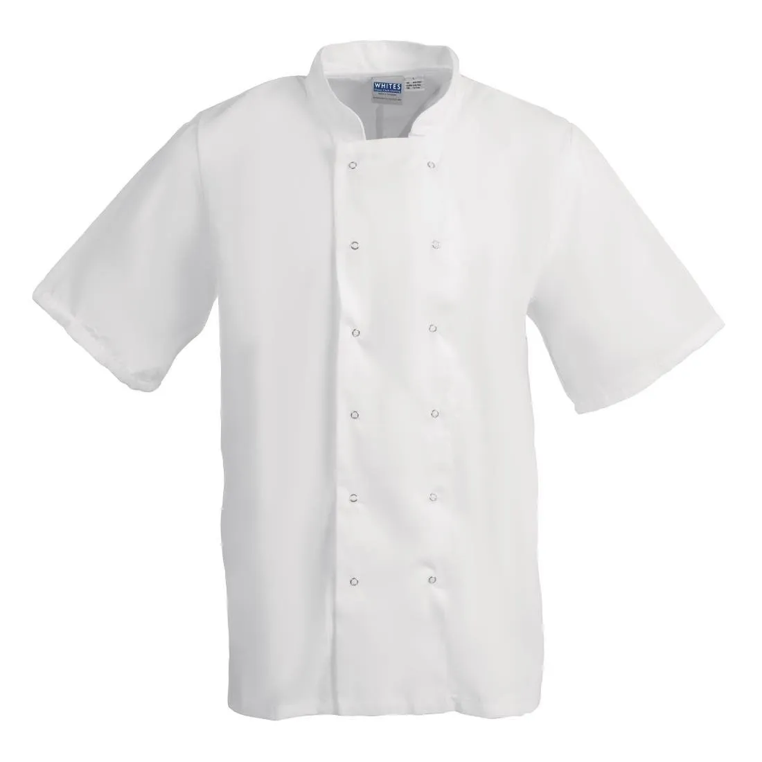 Veste de Cuisine Blanche à Manches Courtes Boston - Taille L