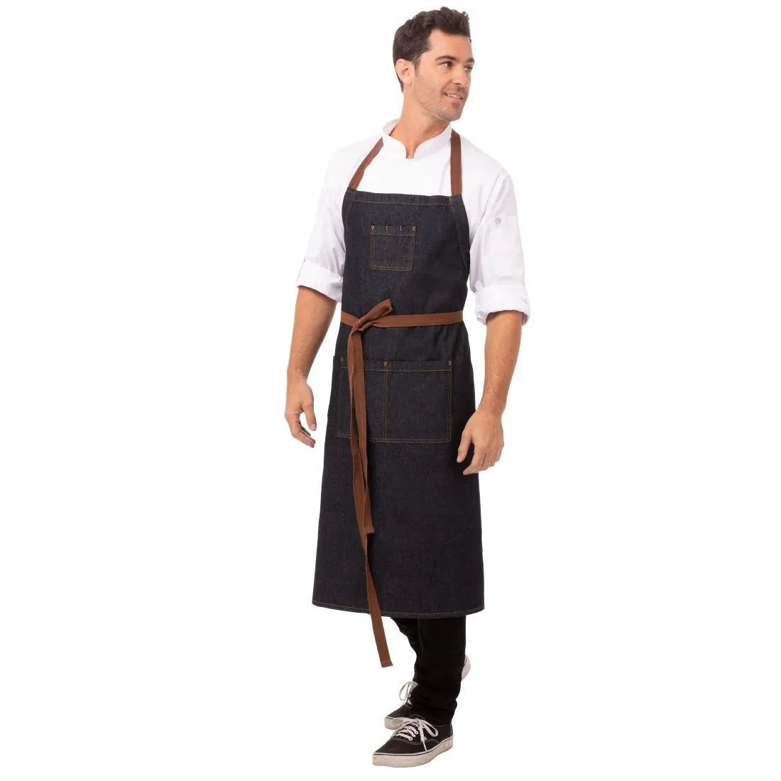 Tablier Bavette Bleu Urban Memphis - 890 x 1005 mm