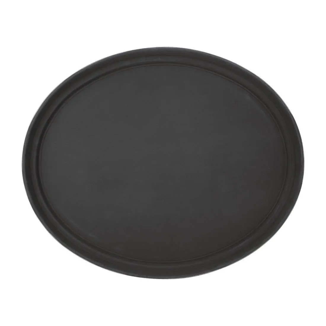 Plateau Ovale en Plastique Antiglisse - 685 x 560 mm