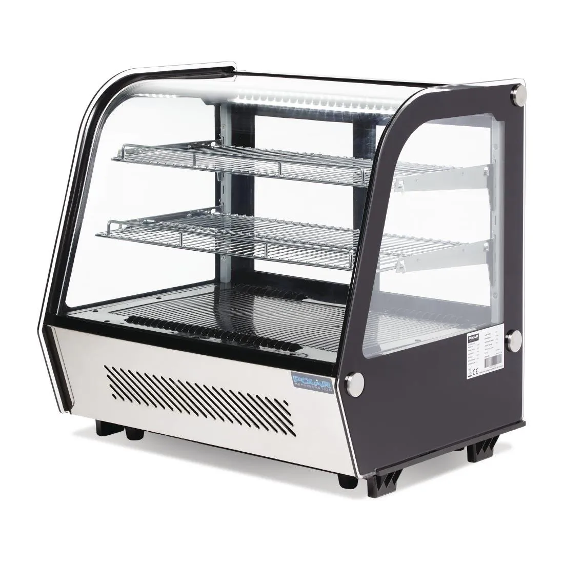 Vitrine Réfrigérée de Comptoir Noire - 120 L