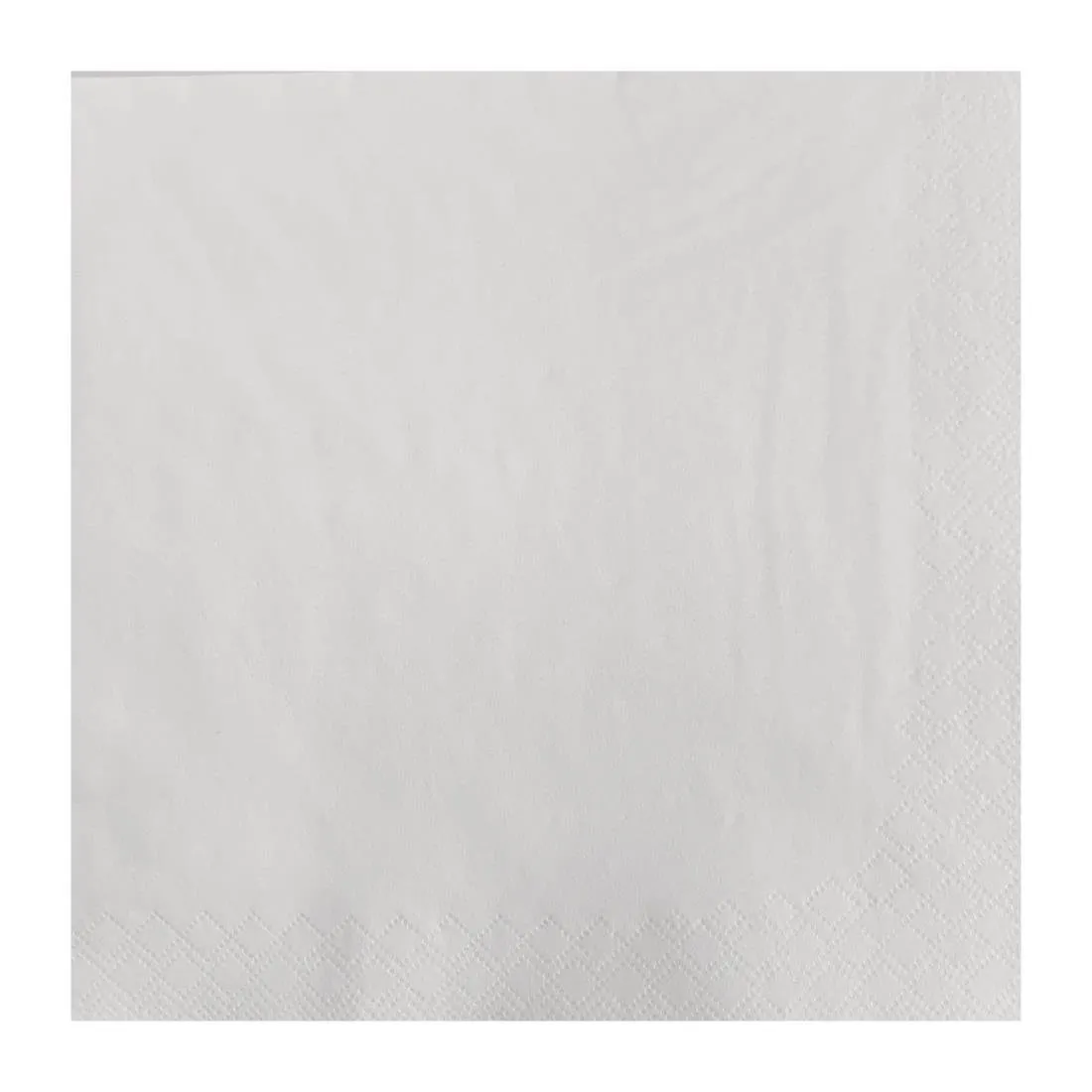 Serviette de Table en Papier Blanche - 2 Plis - 300 x 300 mm - Lot de 1500
