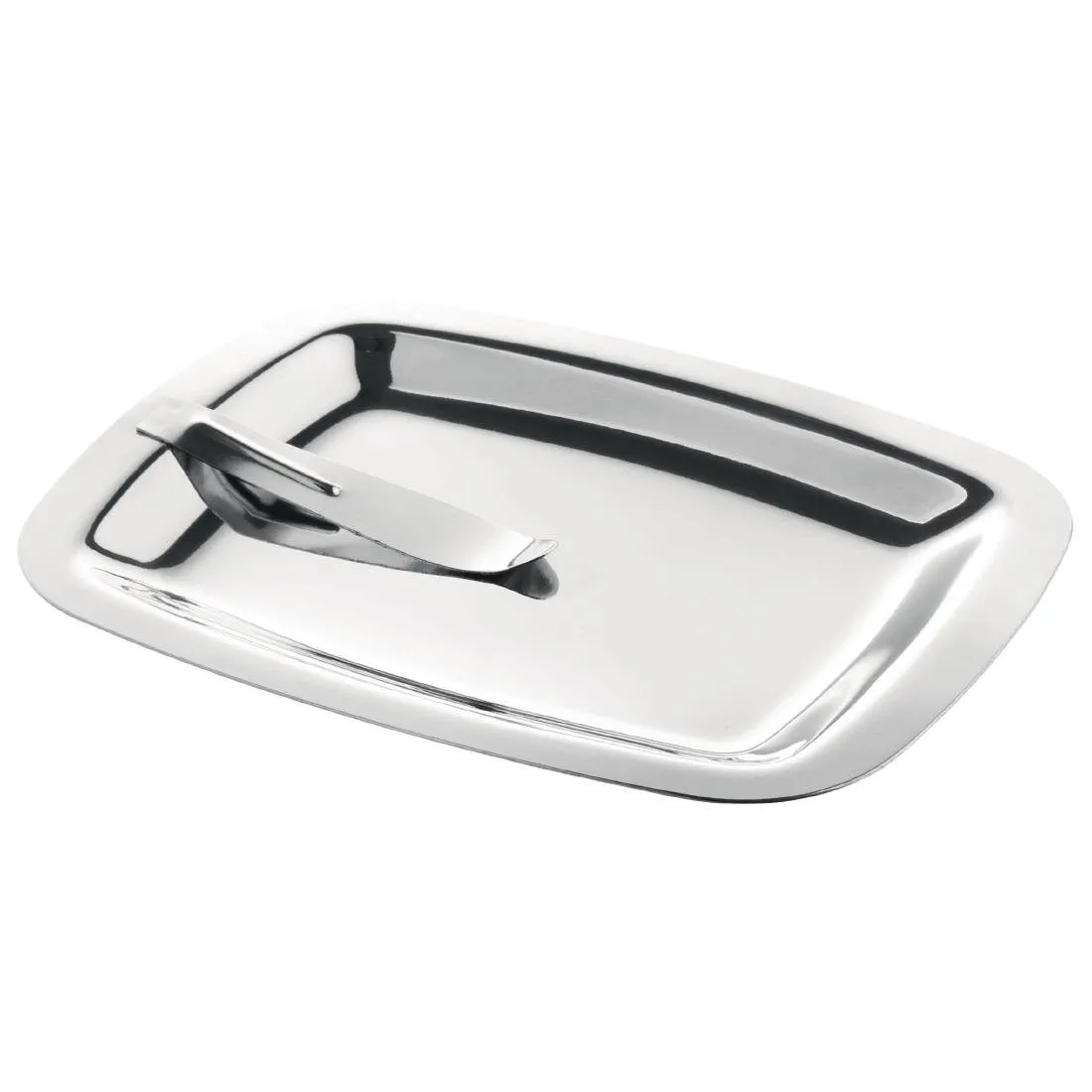 Plateau Addition en Inox avec Clip - 150 x 120 mm