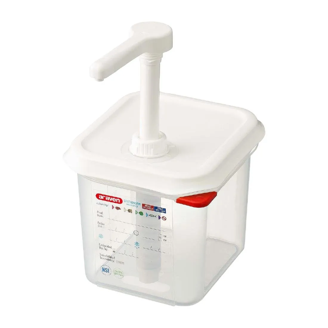 Distributeur de Sauce Transparent GN 1/6 - 2,6 L