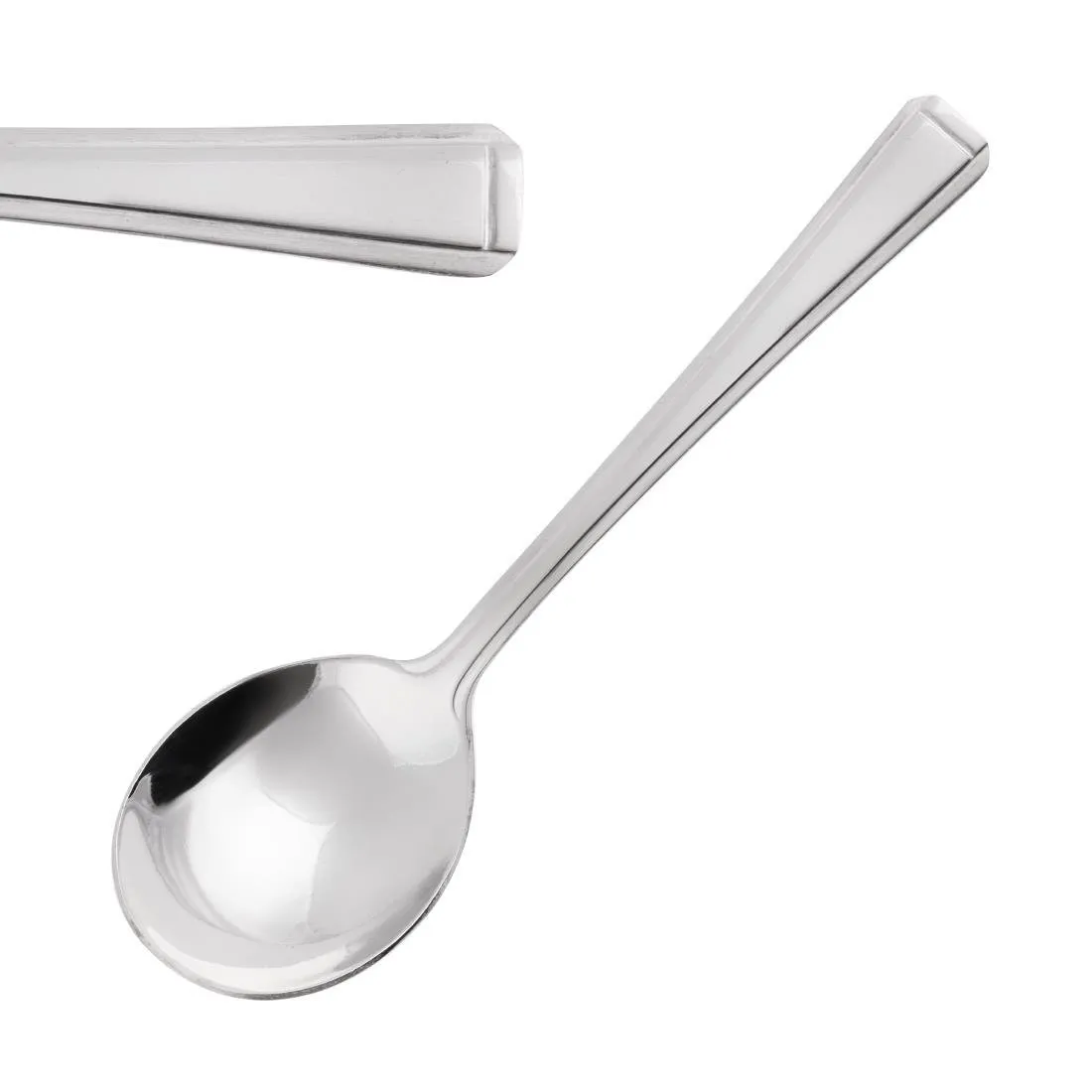 Cuillère à Soupe Ronde Harley en Inox - Lot de 12