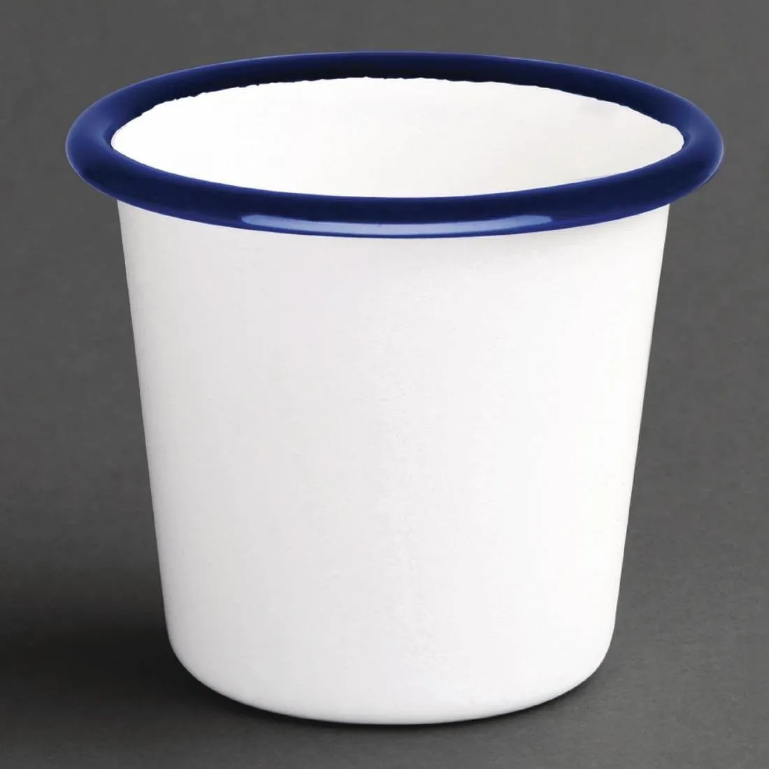 Pot à Sauce en Acier Émaillé Bleu et Blanc 114 ml - Lot de 6