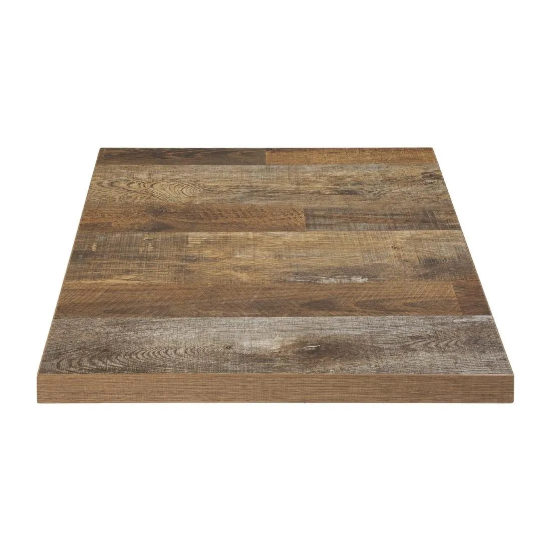 Plateau de Table Carré Effet Bois Vieilli - 600 x 600mm