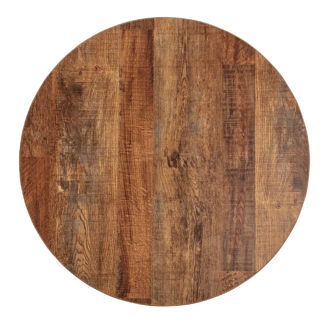 Plateau De Table Rond Effet Bois Vieilli - 600mm