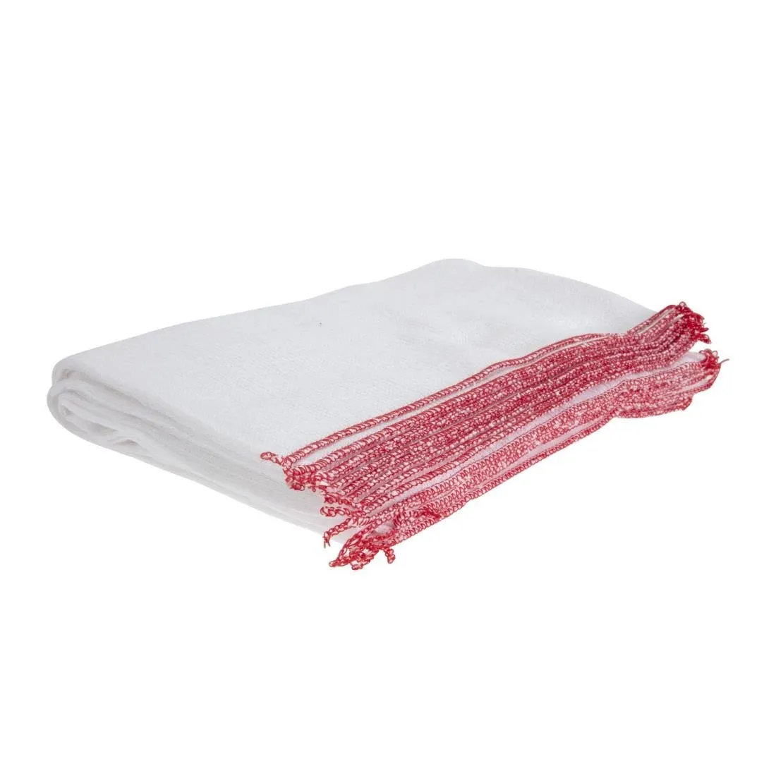 Lavettes Blanchies Rouges - Lot de 10